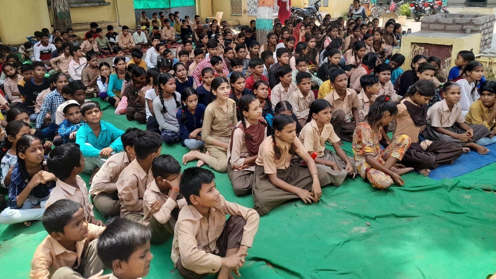 Hundreds of govt school students gathered for the Adhigam summer learning camp organised by STARK Foundation